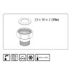 De Beer Köro HD ring, voor water- en gas, wartelmoer, 23 x 30 (1") x 2 mm, verpakking à 10 stuks 