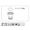 De Beer Premium XP ring, voor water- en gas, wartelmoer, 9 x 15 (3/8") x 2 mm, verpakking à 10 stuks 