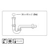 De Beer K&ouml;ro tpe ring, voor 40 mm sifon afdichting, 36 x 45 (1&frac12;") x 2 mm, verpakking &agrave; 5 stuks 