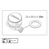 De Beer pe ring, voor watermeteraansluiting, 23 (&frac34;") x 29,5 x 2 mm, verpakking &agrave; 5 stuks 