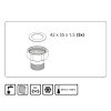 De Beer Köro HD ring, voor water- en gas, radiatoren, 42 (1¼") x 55 x 1,5 mm, verpakking à 5 stuks