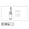De Beer spoelkastmembraan, voor Geberit 10000, siliconen, 23 x 63 x 3 mm 
