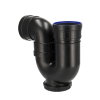 Dyka Solydo EasyFit sifon met schroefdeksel, pp, 2x manchet, zwart, 110 mm 