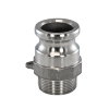 Camlock snelkoppeling, type F, rvs 316, M-deel x buitendraad, DN 50 mm x 2" 