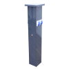 Maspla servicezuil, rvs, 4x CEE wcd 230 V, IP44, 3p, water, ½", RAL7016, antraciet 