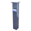Maspla servicezuil, rvs, 4x CEE wcd 230 V, IP44, 3p, water, ½", RAL7016, antraciet 