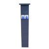 Maspla servicezuil, rvs, 4x CEE wcd 230 V, IP44, 3p, water, ½", RAL7016, antraciet 