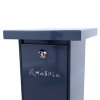 Maspla servicezuil, rvs, 4x CEE wcd 230 V, IP44, 3p, water, ½", RAL7016, antraciet 