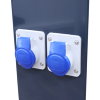 Maspla servicezuil, rvs, 4x CEE wcd 230 V, IP44, 3p, water, ½", RAL7016, antraciet 