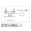 De Beer novapress 850 ring, voor gasmeter, 23 x 30 x 3 mm, ¾", verpakking à 5 stuks 