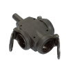 Verdeeldoos met randaarde, zelfsluitende kleppen, rubber, zwart, 3-voudig, IP44, 10 / 16 A, 230 V 