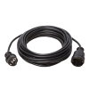 Verlengkabel, H05VV-F, pvc, zwart, 3x 1,5 mm², IP20, 16 A, l = 10 m 