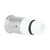 Henco Vision draadkoppeling, pvdf, rvs, pers x buitendraad, type VVPK, epdm, 26 mm x &frac34;" 