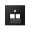 Jung afdekplaat, A range, voor Modular Jack, 2-voudig, mat zwart 