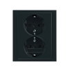 ABB Busch-Jaeger wandcontactdoos, dubbel, Future, inbouw, randaarde, kinderbeveiliging, antraciet 