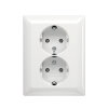 ABB Busch-Jaeger wandcontactdoos, Balance SI, met RA, dubbel, alpin wit