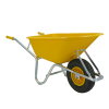 Fort kruiwagen met kunststof bak, type PE-100, 100 liter, geel 
