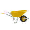 Fort kruiwagen met kunststof bak, type PE-100, 100 liter, geel 