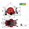 RM beregeningshaspel, eSpeedy E50, slangdiameter 50 mm, l = 160 m 