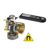 Raminex kogelkraan, type s.27, messing, 2x binnendraad, met filter en magneet, DN20, 1" 