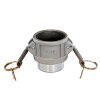 Camlock Schnellkupplung, V-Teil x Außengewinde, Aluminium, Typ B, ND 65 mm, d = 2½" 
