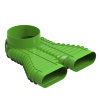 Duco aansluitstuk stijgleiding, type DucoFlex, rond, d = 160 mm, 2x ovaal 