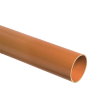 Pipelife afvoerbuis met gladde einden, pvc, roodbruin, RAL 8023, KOMO, SN8, l = 5 m, 110 x 3,4 mm 