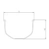 S-lon Mini-Kastenrinne, PVC, 65 mm, braun, l = 4 m 