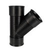 AQUATUB T-stuk 45°, met rubberring, hdpe, SN8, DN150 