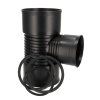 AQUATUB verloop T-stuk 90&deg;, met rubberring, hdpe, SN8, DN150 x DN250 
