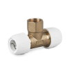 Hep2O Schraubabzweig 90°, PB/Messing, 2x SV/1x IG, 22 mm x ¾" x 22 mm 