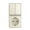 Busch Jaeger Balance AP combinatie schakelaar en wcd, serie, met randaarde, kindveilig, wit