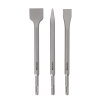 Tecwerk beitelset, 3-delige set, SDS-plus, punt-, spade- en platte beitel, l = 250 mm 
