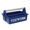 Tecwerk gereedschapsbak, met draaggreep, kunststof, blauw, 2 vakken, 120 x 420 x 250 mm 