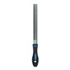 Tecwerk werkplaatsvijl, halfrond, DIN 7261, 2C-ergo heft, l = 200 mm, dwarsdoorsnede 21 x 6mm, kap 2 
