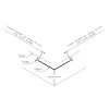 Ubbink kilgoot, aluminium, zwart, b = 650 mm, l = 10 m 