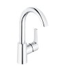 Wastafelmengkraan, serie Alpha 300, hendel, hoog model, met afvoerset, chroom, 3/8" 