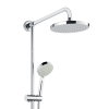 Thermostaatkraan met hoofddouche, serie Ascona, 2 draaiknoppen, chroom, onderaansluiting 
