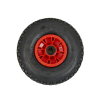 Fort wiel, voor steekwagen, 260 x 85 mm, zonder asdop, rood 