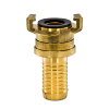 Nuvra GK druk- / zuigkoppeling met nastelbare slangtule, messing, 19 mm 