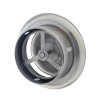 DEC toe- en afvoerventiel, type DVI, rvs 304, &Oslash; 100 mm, geborsteld rvs 