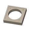 Fundatieplaat, beton, voor kunststof schacht, 900 x 900 mm, d = 650 mm, h = 200 mm 