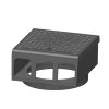 Trottoirkolk kop, type BST 3535M, waaiermotief, gietijzer, B125, 350 x 350 mm 