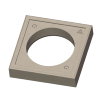 Fundatieplaat, beton, voor kunststof schacht, 900 x 900 mm, d = 680 mm, h = 200 mm 