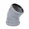 Funke bocht 30&deg;, pvc, 2x manchet, grijs, KOMO, SN4/SN8, 110 mm 