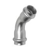 Sanha NiroSan bocht 45°, rvs 316L, 2x pers, 15 mm