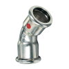 Sanha bocht 45°, type Therm, staal, 2x pers, epdm, 22 mm 