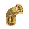 Sanha draad knie 90°, gas, type Press, koper, buitendraad x pers, hnbr, Gastec QA, ¾" x 22 mm 