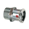 Sanha draad koppeling, type Therm, staal, buitendraad x pers, epdm, ½" x 22 mm 