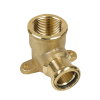 Sanha muurplaat, type Purapress, brons, binnendraad x pers, epdm, Kiwa, ½" x 22 mm 